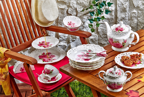 Evimsaray ES-973 Rose Deluxe 33 Parça Kahvaltı Takımı
