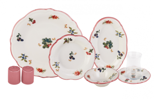 Jumbo Majestic Pink 28 Parça Kahvaltı Takımı
