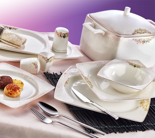 Evimsaray Fine Bone SRY-262 61 Parça Yemek Takımı