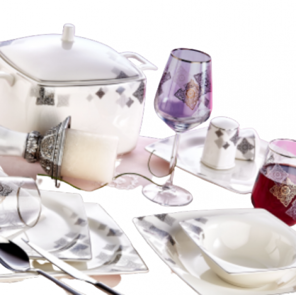 Evimsaray Fine Bone SRY-264 61 Parça Yemek Takımı