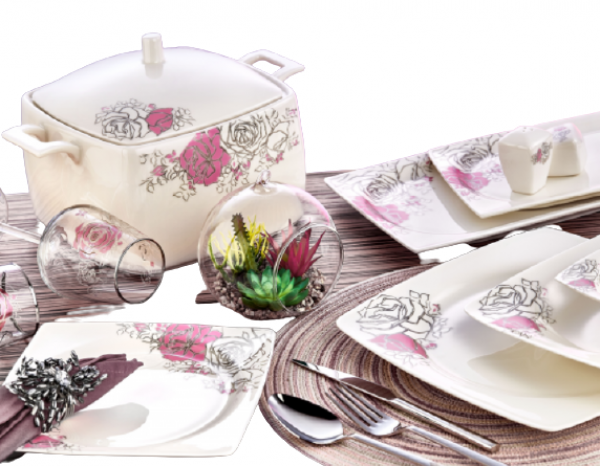 Evimsaray Fine Bone SRY-265 61 Parça Yemek Takımı