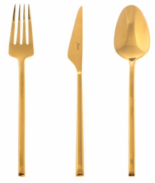 Jumbo 5500 Titanyum Gold 18 Parça Çatal Kaşık Bıçak Takımı