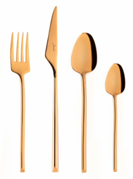 Jumbo 5500 Titanyum Bronz 24 Parça Çatal Kaşık Bıçak Takımı
