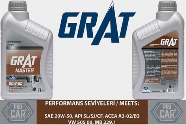 Grat Master 20W-50 Motor Yağı (1 litre)