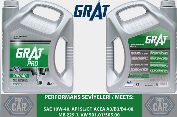 Grat Pro 10W-40 Motor Yağı (5 litre)