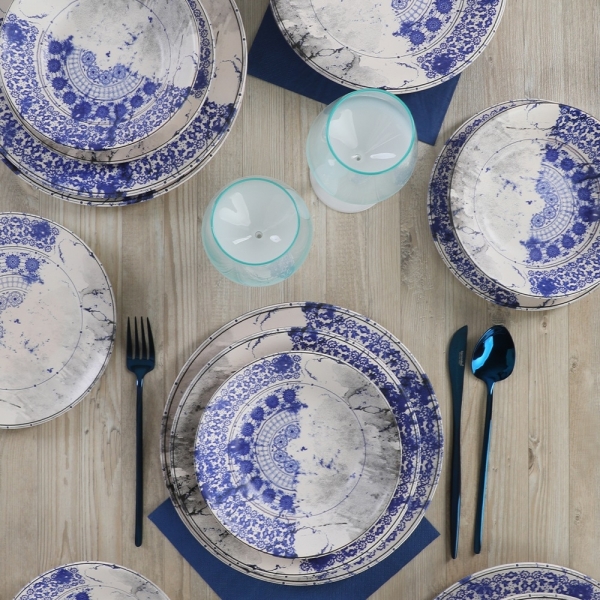 Keramika Blue Runis 16 Parça Yemek Takımı