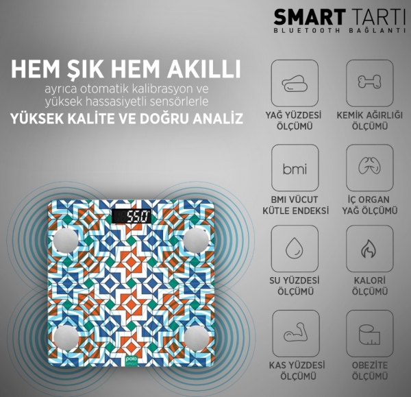 Polosmart PSC04 Dolmabahçe Dijital Banyo Tartısı