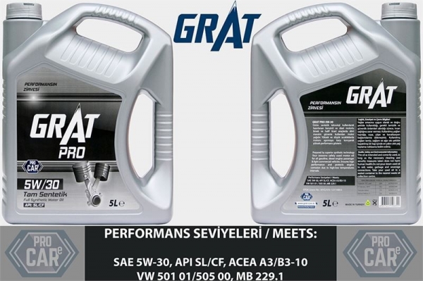 Grat Pro 5W-30 Motor Yağı (5 litre)