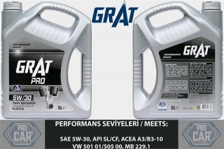 Grat Pro 5W-30 Motor Yağı