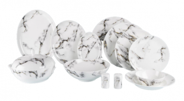 Mikasa Moor Prouna Marble Venice Fog 72 Parça Yemek Takımı