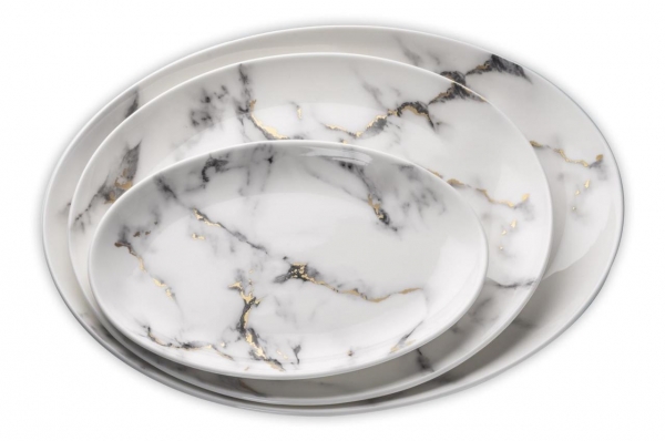 Mikasa Moor Prouna Marble Venice Fog 72 Parça Yemek Takımı
