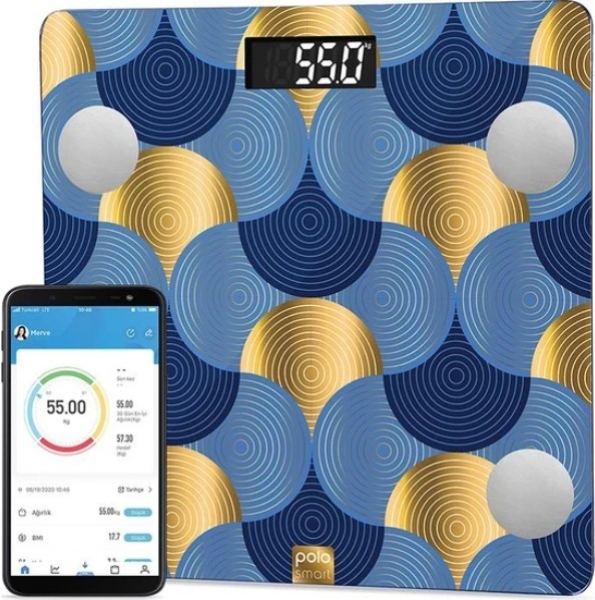 Polosmart PSC04 Ebruli Dijital Banyo Tartısı