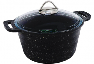 Kahramanlar Festa Black Titanyum Döküm Derin Tencere 22 cm