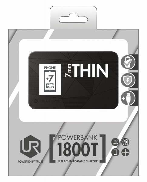 Trust Urban Revolt Ultra-Thin 1800T 1800 mAh Powerbank