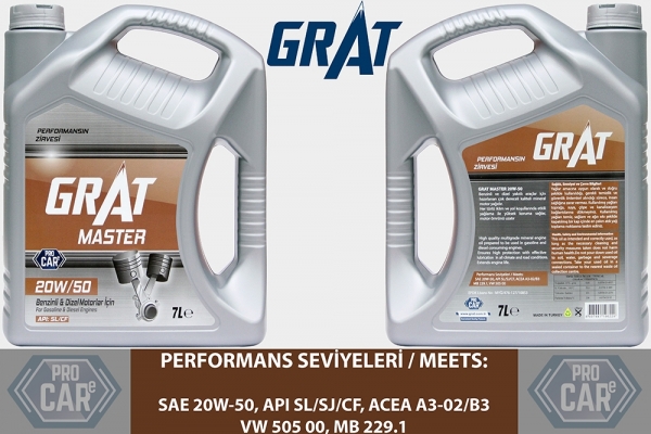 Grat Master 20W-50 Motor Yağı (7 litre)