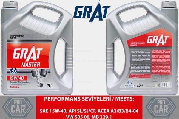 Grat Master 15W-40 Motor Yağı (7 litre)