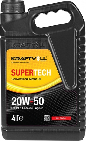 Kraftvoll Supertech 20W-50 Motor Yağı (4 litre)