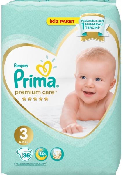 Prima Premium Care 3 Beden 36 Adet Bebek Bezi
