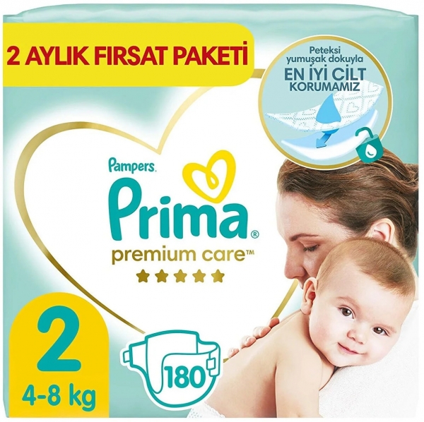Prima Premium Care 2 Beden 180 Adet Bebek Bezi