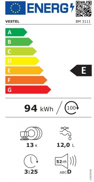 Vestel BM 3111 Bulaşık Makinesi