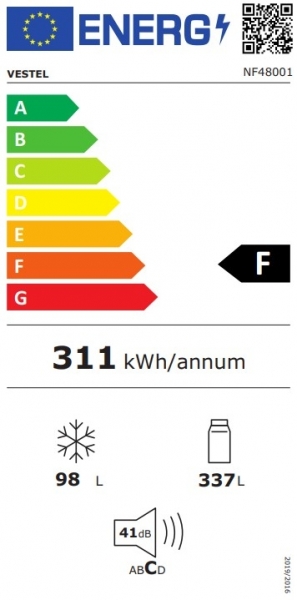 Vestel NF48001 Buzdolabı