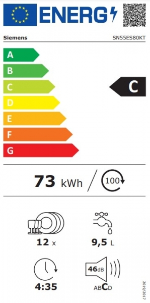 Siemens SN55ES80KT Bulaşık Makinesi