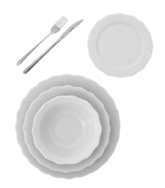 Porland Frilly 24 Parça Yemek Takımı