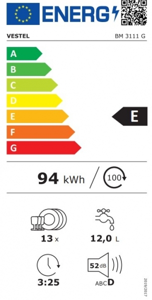 Vestel BM 3111 G Bulaşık Makinesi