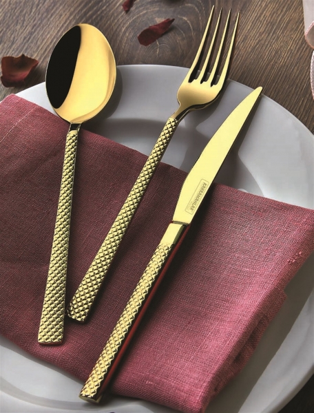 Kahramanlar Fiesta Gold Line 72 Parça Çatal Kaşık Bıçak Takımı (72 Parça)