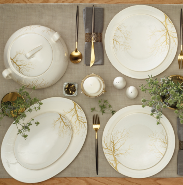 Karaca Fall Gold Cream 60 Parça Yemek Takımı