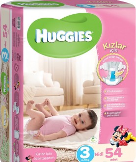 Huggies 3 Beden Kız Bebek Bezi