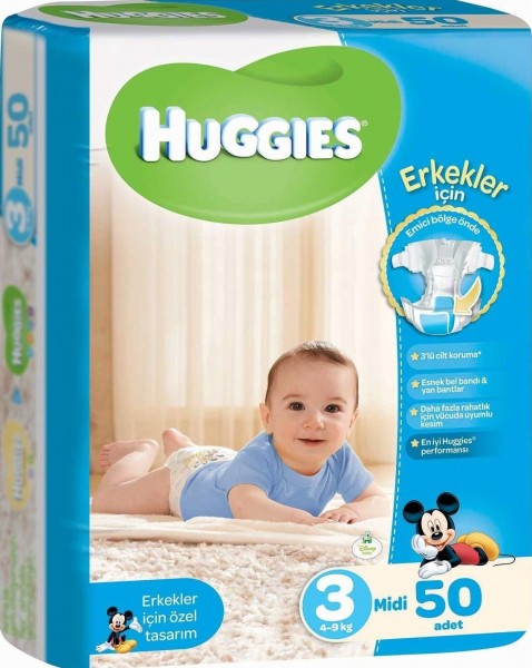 Huggies 3 Beden Erkek Bebek Bezi