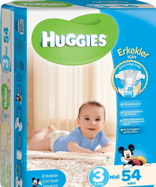 Huggies 3 Beden Erkek Bebek Bezi
