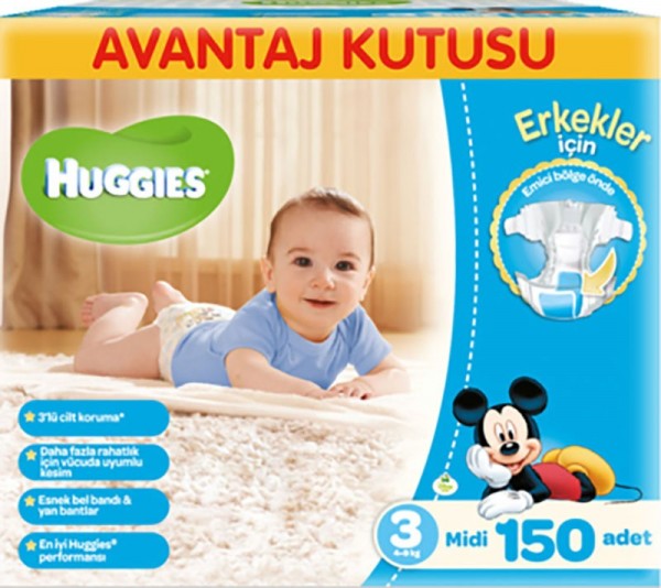 Huggies 3 Beden Erkek Bebek Bezi