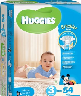 Huggies 3 Beden Erkek Bebek Bezi