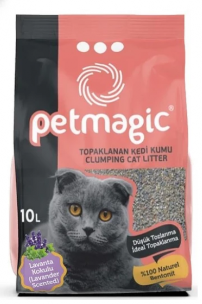 Petmagic Lavanta Kokulu Bentonit 10 lt Kedi Kumu