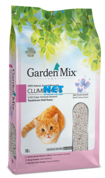 Garden Mix Bentoni̇t Bebek Pudrasi İnce Taneli 10 lt Kedi Kumu