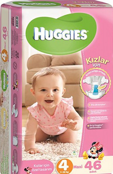 Huggies 4 Beden Kız Bebek Bezi