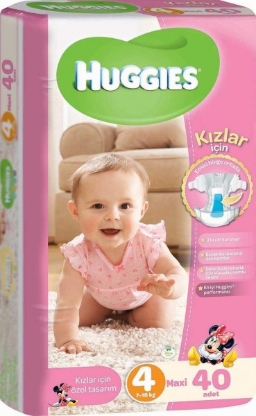 Huggies 4 Beden Kız Bebek Bezi