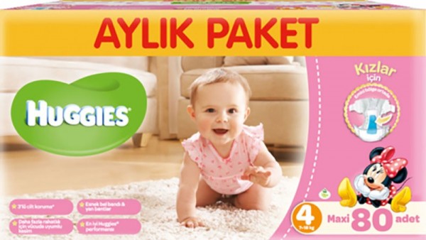 Huggies 4 Beden Kız Bebek Bezi