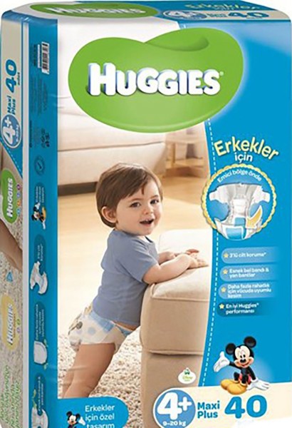Huggies 4+ Beden Erkek Bebek Bezi