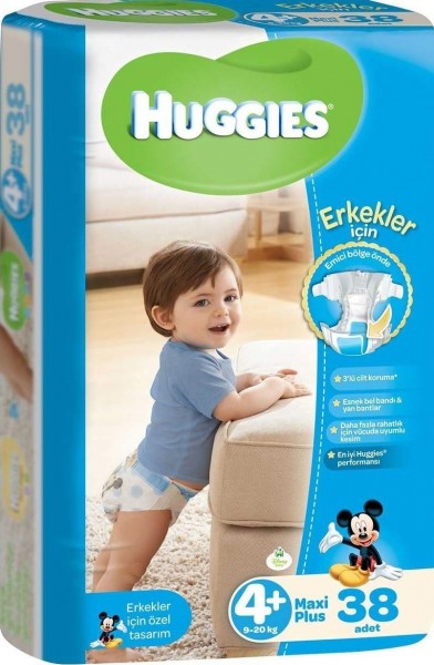Huggies 4+ Beden Erkek Bebek Bezi