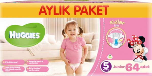 Huggies 5 Beden Kız Bebek Bezi