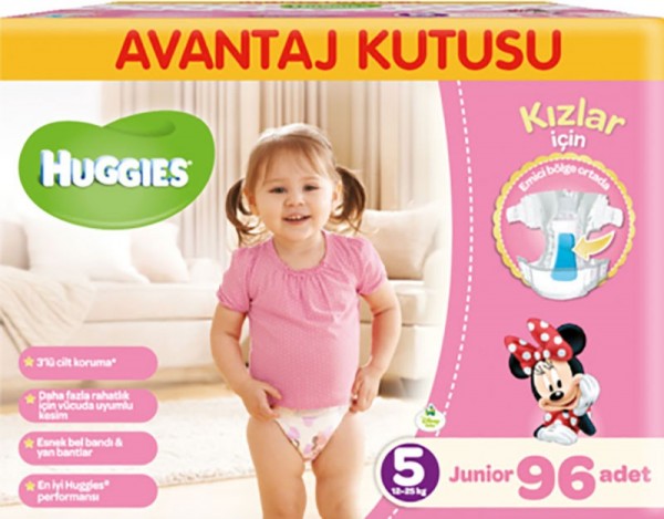 Huggies 5 Beden Kız Bebek Bezi