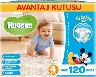 Huggies 4 Beden Erkek Bebek Bezi