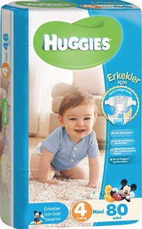 Huggies 4 Beden Erkek Bebek Bezi