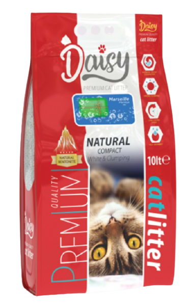 Daisy Marsilya Sabunlu Topaklanan İnce Taneli 10 lt Kedi Kumu