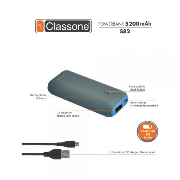 Classone S82 5200 mAh Powerbank