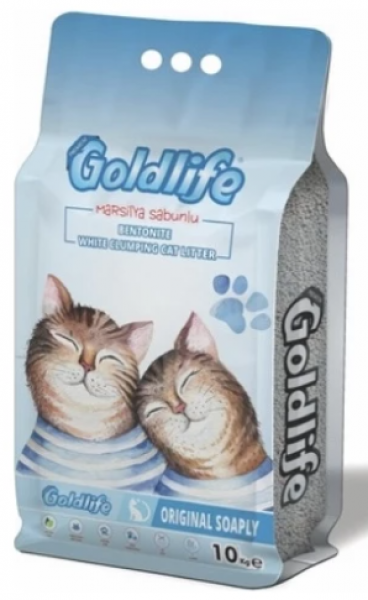 Goldlife Premium Marsilya Sabunlu Kalın Taneli 10 lt Kedi Kumu (Kalın Taneli)