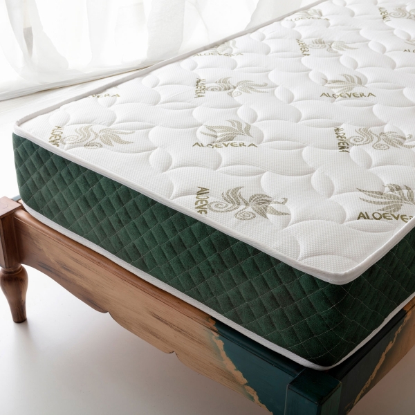 Pooly Aloevera Desenli 140x190 cm Yaylı Yatak